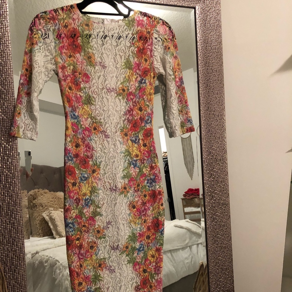 Lace floral dress
